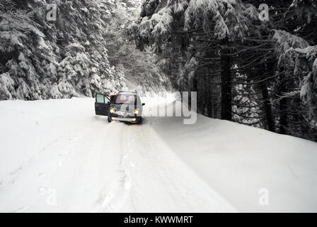 Winter in Aladag plateau Bolu Provinz der Türkei. Stockfoto