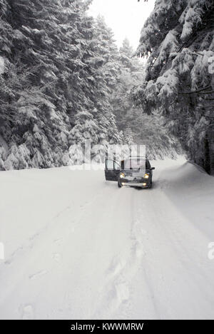 Winter in Aladag plateau Bolu Provinz der Türkei. Stockfoto