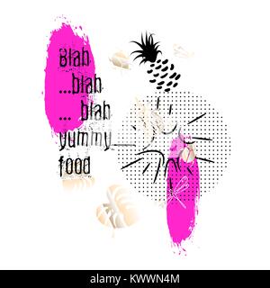 T-Shirt pop art Neon Farben Design Vector. Stock Vektor