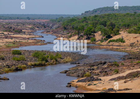 Ansicht von N'wamanzi Ausblick über Olifants Fluss Olifants Restcamp Stockfoto