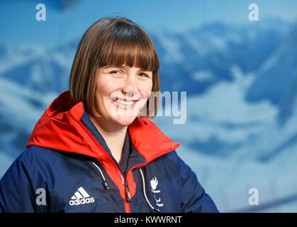 ParalympicsGB Skifahrer Millie Ritter während der ParalympicsGB 2018 Winter Olympics Alpin und Snowboard Team Ankündigung, Am Snowcenter, Hemel Hempstead. PRESS ASSOCIATION Foto. Bild Datum: Freitag, 5. Januar 2018. Photo Credit: Tim Goode/PA-Kabel. Stockfoto