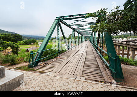Weltkrieg Memorial Bridge in Pai, Mae Hong Son Provinz, Nord Thailand Stockfoto