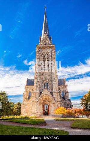 Kathedrale von San Carlos de Bariloche im Zentrum von Bariloche, Patagonia Region in Argentinien. Stockfoto