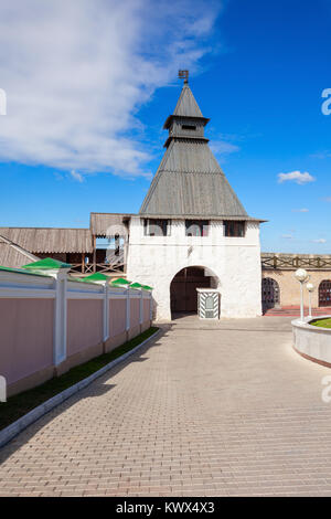 Die verklärung Turm der Kasaner Kreml. Die Kasaner Kreml ist der Leiter der historischen Zitadelle von Tatarstan, in der Stadt Kasan. Stockfoto