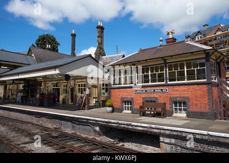 Llangollen Railway Station, Denbighshire, Wales. Stockfoto