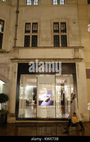 De Beers auf alten Bond Street, Mayfair, London, England, Großbritannien Stockfoto