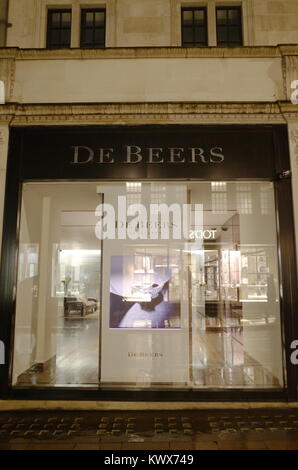 De Beers auf alten Bond Street, Mayfair, London, England, Großbritannien Stockfoto