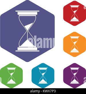 Sehen Sie sich die Symbole gesetzt Rhombus in verschiedenen Farben auf weißem Hintergrund Stock Vektor