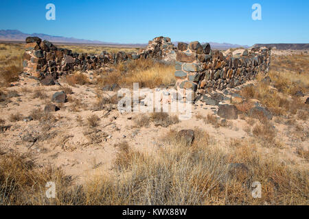 Wachhaus ruinieren, Fort Craig National Historic Site, Socorro Büro des Land-Managements, New Mexico Stockfoto