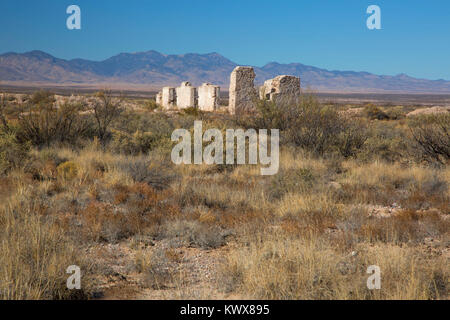 Befehlshabenden Offizieren Viertel ruinieren, Fort Craig National Historic Site, Socorro Büro des Land-Managements, New Mexico Stockfoto