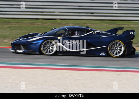 MUGELLO, Italien - 26. OKTOBER 2017: Ferrari FXX-K während Finali Mondiali Ferrrari 2017-XX Programme in Mugello Stockfoto