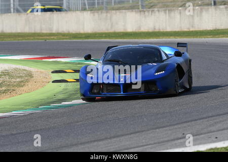 MUGELLO, Italien - 26. OKTOBER 2017: Ferrari FXX-K während Finali Mondiali Ferrrari 2017-XX Programme in Mugello Stockfoto