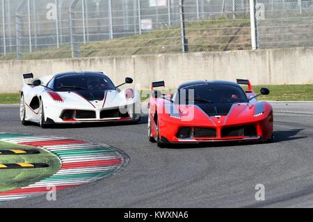 MUGELLO, Italien - 26. OKTOBER 2017: Ferrari FXX-K während Finali Mondiali Ferrrari 2017-XX Programme in Mugello Stockfoto