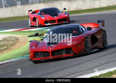 MUGELLO, Italien - 26. OKTOBER 2017: Ferrari FXX-K während Finali Mondiali Ferrrari 2017-XX Programme in Mugello Stockfoto