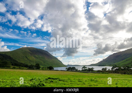 Blick auf die Wast Water See, der die tiefsten in England, im Lake District, Cumbria Stockfoto