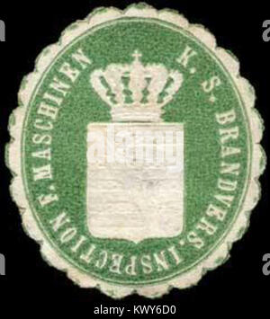 Siegel des Königlich Sächsischen geologischen Landesinstituts Leipzig für die amtliche wissenschaftliche Dokumentation in der geologischen Forschung und Exploration Stockfoto