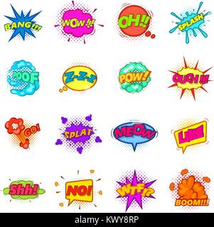 Comic sound Cloud set Symbole, Cartoon Stil Stock Vektor
