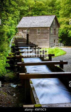 Mingus Schrotmühle im Great Smoky Mountains National Park. Stockfoto