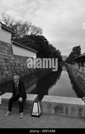 Kyoto, Japan - 19. März 2009: das Schloss Nijo, Kyoto, Japan. Es ist eines der 17 Historisches Denkmal des alten Kyoto. Stockfoto