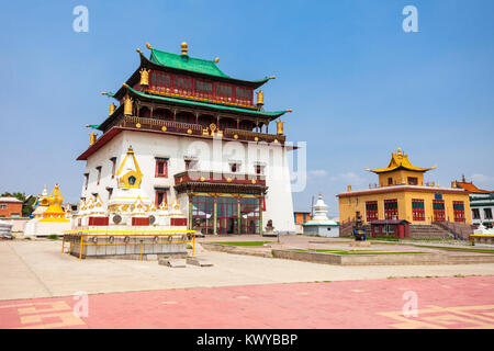 Die gandantegchinlen oder Gandan Kloster ist ein chinesischer Stil tibetisch-buddhistischen Kloster in der mongolischen Hauptstadt Ulaanbaatar Stockfoto