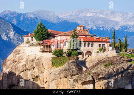 Kloster der Heiligen Dreifaltigkeit, auch bekannt als Agia Triada ist eine östliche orthodoxe Kloster von Meteora im Zentrum von Griechenland, in der Nähe der Stadt Kalamba gelegen Stockfoto