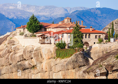 Kloster der Heiligen Dreifaltigkeit, auch bekannt als Agia Triada ist eine östliche orthodoxe Kloster von Meteora im Zentrum von Griechenland, in der Nähe der Stadt Kalamba gelegen Stockfoto