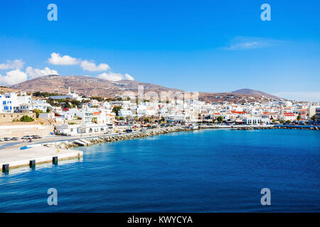 Die Insel Tinos Luftaufnahme. Tinos ist eine griechische Insel in der Ägäis, in der Inselgruppe der Kykladen, Griechenland. Stockfoto