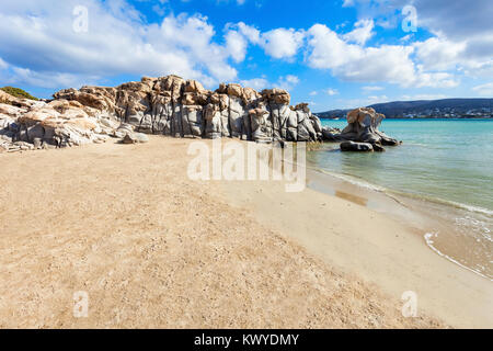 Strand Kolimbithres mit Schönheit Stein Felsen auf der Insel Paros in Griechenland Stockfoto