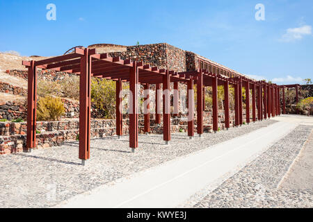 Akrotiri archäologische Museum in der Nähe der Fira, Santorini in Griechenland Stockfoto