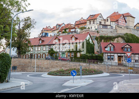 Weltkulturerbestadt Quedlinburg Bilder aus der historischen Stadt im Harz Stockfoto