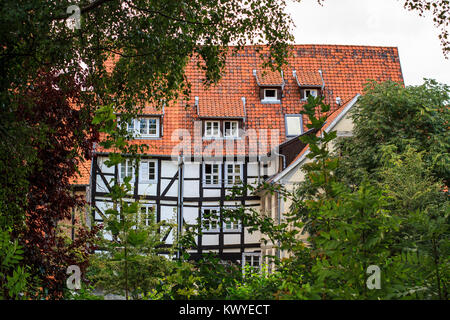 Weltkulturerbestadt Quedlinburg Bilder aus der historischen Stadt im Harz Stockfoto