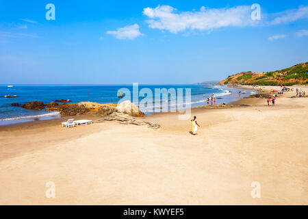 Vagator oder Ozran Beach in North Goa, Indien Stockfoto