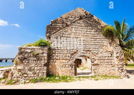 Mannar Fort ist auf der Insel Mannar, Sri Lanka entfernt. Fort gebaut, die von portugiesischen, ging dann an die niederländische und die britische. Stockfoto