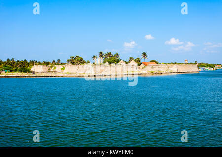 Mannar Fort ist auf der Insel Mannar, Sri Lanka entfernt. Fort gebaut, die von portugiesischen, ging dann an die niederländische und die britische. Stockfoto