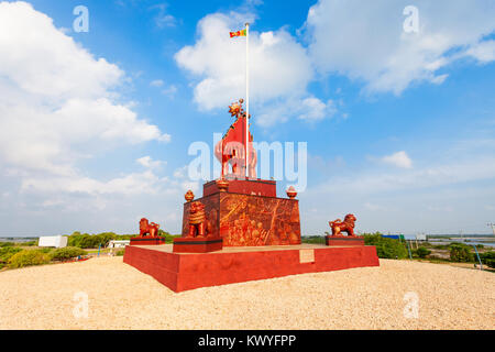 Elephant Pass War Memorial ist eine spezielle Kriegshelden Denkmal, errichtet zu Ehren der Gefallenen Bürgerkrieg Helden in der Nähe von Jaffna, Sri Lanka. Stockfoto
