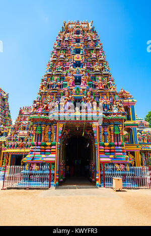 Pathirakali Amman Tempel, Pathrakali Ambal Kovil oder der Kali Kovil Trincomalee ist ein hinduistischer Tempel für die Göttin Bhadrakali, eine Form des Go Stockfoto