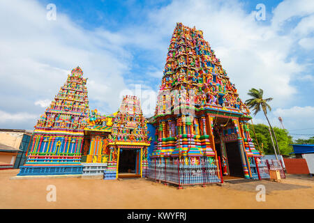 Pathirakali Amman Tempel, Pathrakali Ambal Kovil oder der Kali Kovil Trincomalee ist ein hinduistischer Tempel für die Göttin Bhadrakali, eine Form des Go Stockfoto