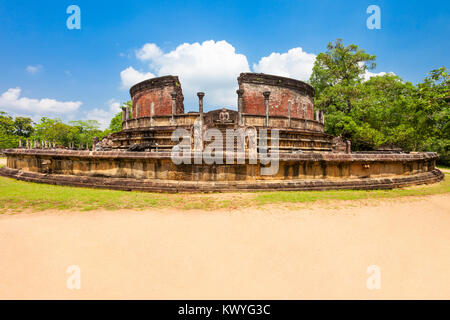 Polonnaruwa Vatadage ist alte Struktur Zurückgehen auf den Polonnaruwa Königreich von Sri Lanka. Stockfoto