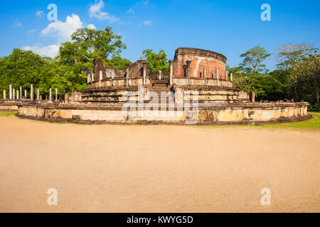 Polonnaruwa Vatadage ist alte Struktur Zurückgehen auf den Polonnaruwa Königreich von Sri Lanka. Stockfoto