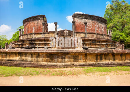 Polonnaruwa Vatadage ist alte Struktur Zurückgehen auf den Polonnaruwa Königreich von Sri Lanka. Stockfoto