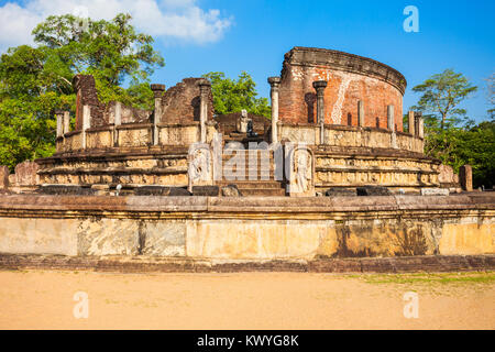 Polonnaruwa Vatadage ist alte Struktur Zurückgehen auf den Polonnaruwa Königreich von Sri Lanka. Stockfoto