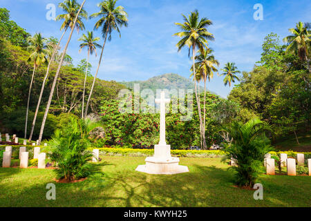 Kandy zweiten Weltkrieg Friedhof ist ein britischer Soldatenfriedhof in Kandy, Sri Lanka. Friedhof ist für die Soldaten des Britischen Empire, die dur getötet wurden. Stockfoto