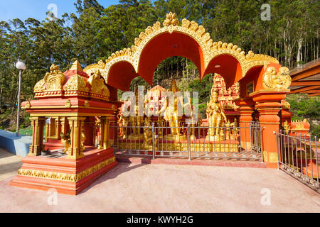 Seetha Amman Tempel ist ein Hindu Tempel in Nuwara Eliya. Seetha Amman Tempel an der Stelle, wo Sita Ravana gefangen gehalten wurde. Stockfoto