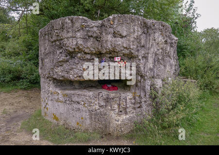 WW1 Bunker Hill 60 in der Nähe von Ypern in Belgien Stockfoto