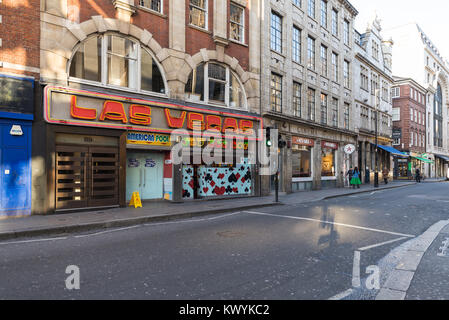 Das Las Vegas Arcade in Wardour Street, Soho, London, England, UK. Stockfoto