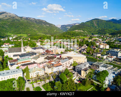 Bad Ischl Antenne Panoramaaussicht, Österreich. Bad Ischl ist eine Kurstadt im Salzkammergut in Oberösterreich. Stockfoto