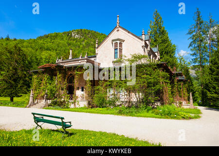 Foto Museum in der Kaiservilla in Bad Ischl, Oberösterreich. Kaiservilla war die Sommerresidenz von Kaiser Franz Josef und Kaiserin Sisi Elisabeth o Stockfoto