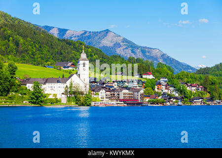 St. Wolfgang katholische Kirche oder Pfarrkirchen Wallfahrtskirche in St. Wolfgang im Salzkammergut, Österreich Stockfoto