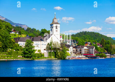 St. Wolfgang katholische Kirche oder Pfarrkirchen Wallfahrtskirche in St. Wolfgang im Salzkammergut, Österreich Stockfoto