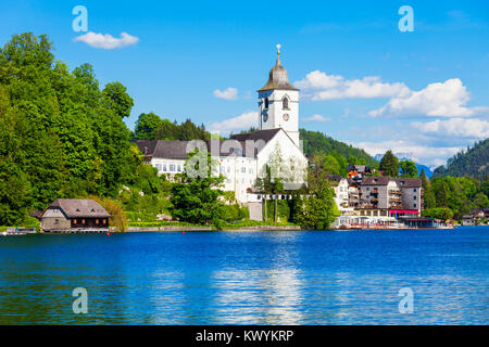 St. Wolfgang katholische Kirche oder Pfarrkirchen Wallfahrtskirche in St. Wolfgang im Salzkammergut, Österreich Stockfoto